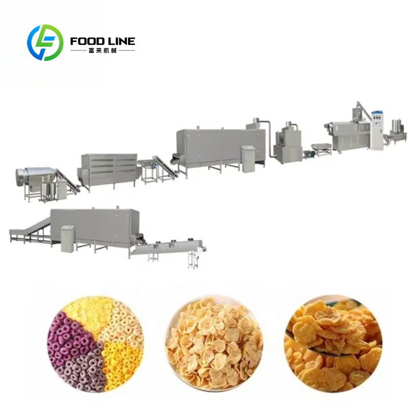 Food Snacks Making Machine - เครื่องทำคอร์นเฟลกอัตโนมัติแบบกำหนดเองได้ ประหยัดต้นทุน สายการผลิตขนมพัฟคอร์น สำหรับการแปรรูปอาหารในระดับอุตสาหกรรม