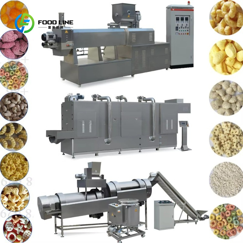 Food Snacks Making Machine - เครื่องทำขนมขบเคี้ยวพัฟแบบสกรูคู่ปรับแต่งได้สำหรับทำขนมข้าวโพดอบกรอบ