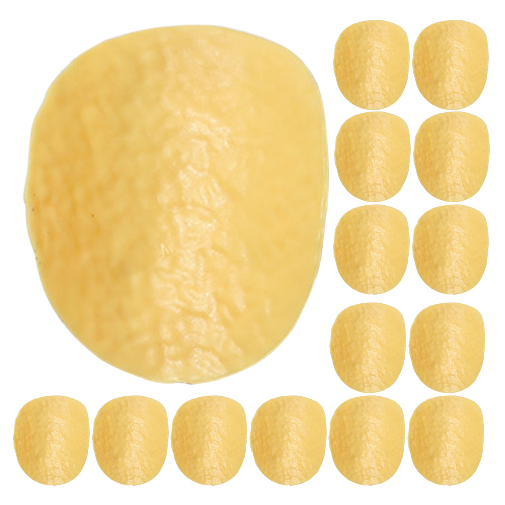 Food Snacks Party - 30 ชิ้น ขนมขบเคี้ยวจำลองเสมือนจริง ของตกแต่งโชว์สินค้า สีเหลือง อาหารจำลองสำหรับถ่ายภาพในครัวและงานปาร์ตี้