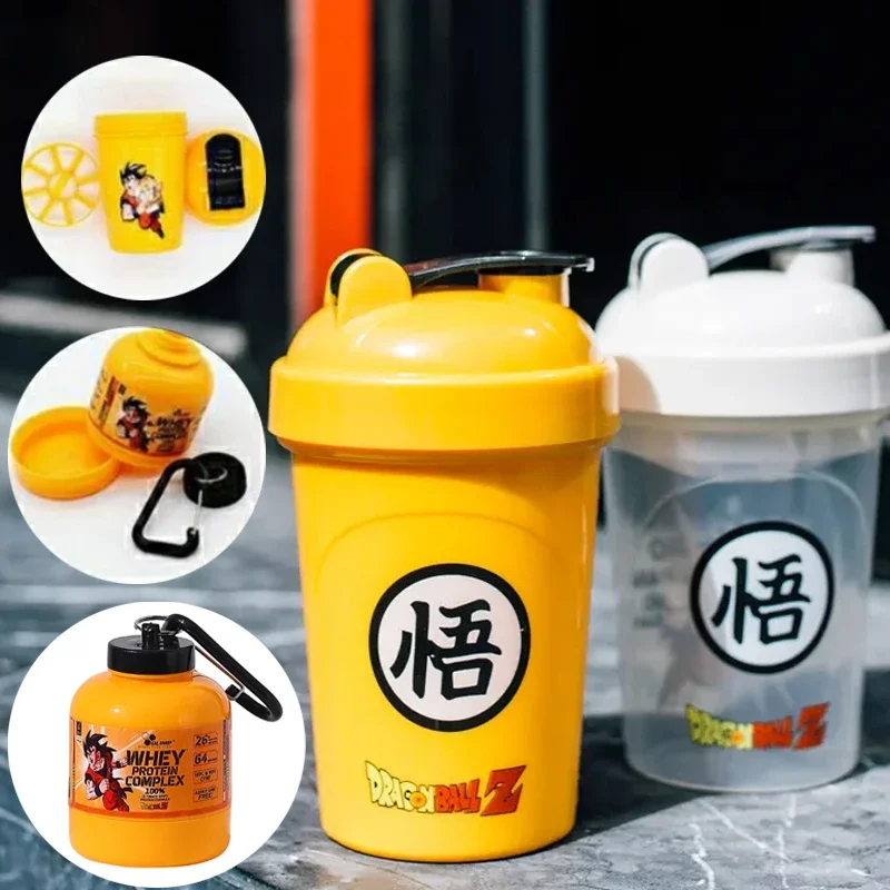 Protein Bar Box - Dragon Ball กีฬาฟิตเนสดื่มถ้วยขวดอะนิเมะแบบพกพาเวย์โปรตีนผงกล่อง Milkshake ผสมถ้วยกลางแจ้งคอนเทนเนอร์