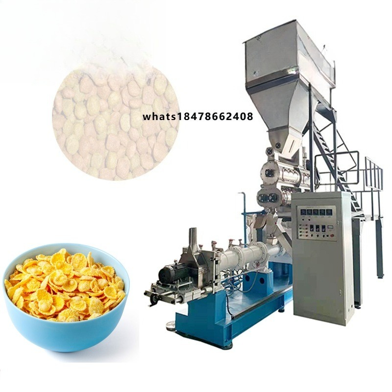Food Snacks Making Machine - เครื่องผลิตซีเรียลอาหารเช้าคอร์นเฟลกกรอบ สายการผลิตคอร์นเฟลก ขนมพัฟ เครื่องอบแห้งอาหาร เครื่องอัดรีด
