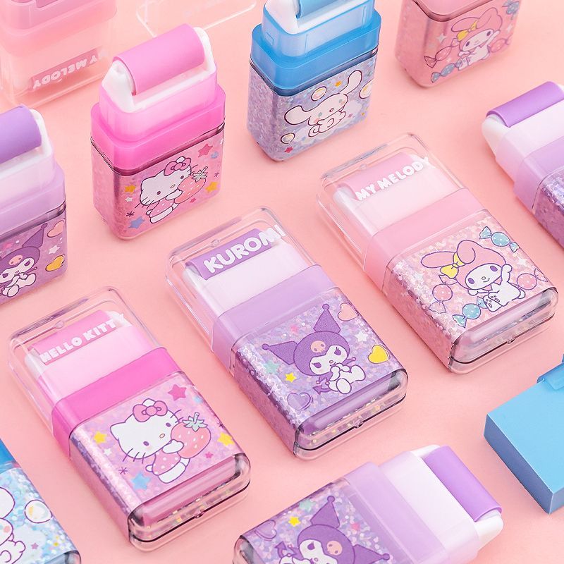 Korean Food Snacks - Sanrio All-Starยางลบสําหรับนักเรียนการ์ตูนน่ารักKuromi Cinnamoroll My MelodyHello Kitty