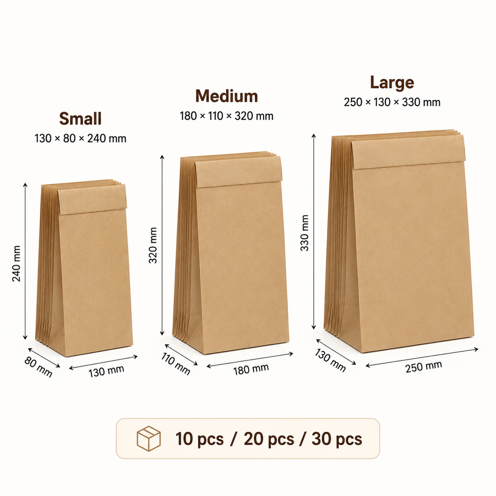 ถุงกระดาษคราฟท์สีน้ำตาลรักษ์โล - Food Snacks Party บทวิจารณ์และราคา