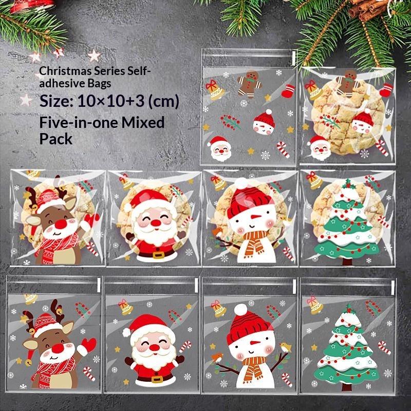 ถุงใส่ขนมคริสต์มาสแบบมีกาวในตั - Xmas Food Snacks บทวิจารณ์และราคา