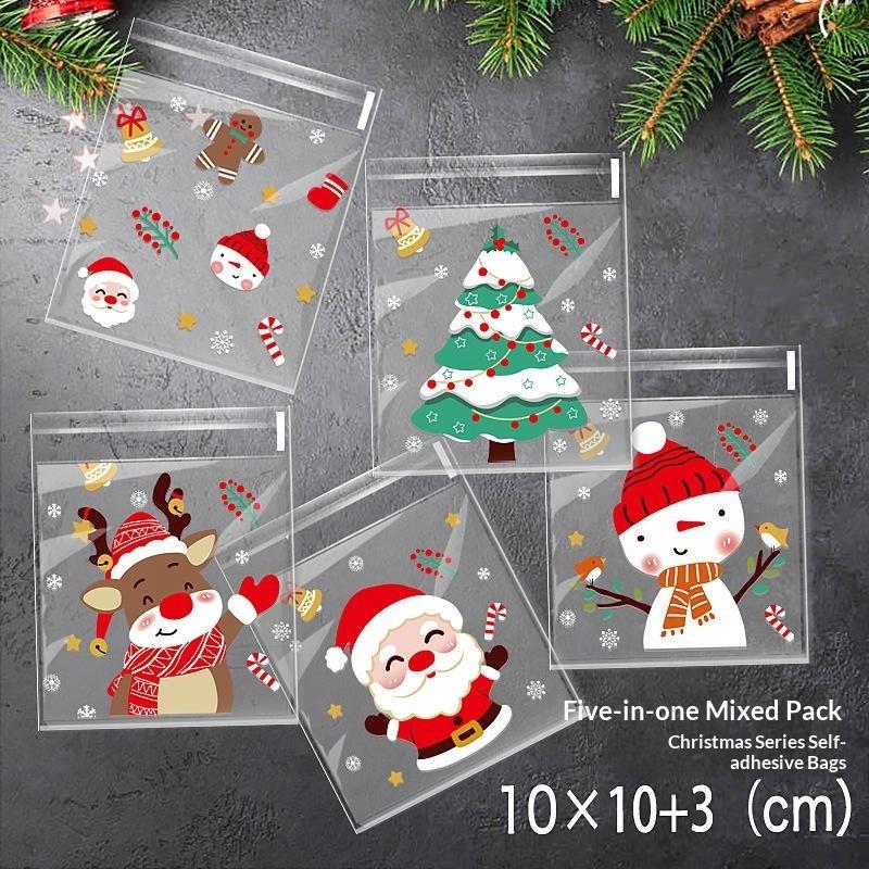 ถุงใส่ขนมคริสต์มาสแบบมีกาวในตั - Xmas Food Snacks บทวิจารณ์และราคา