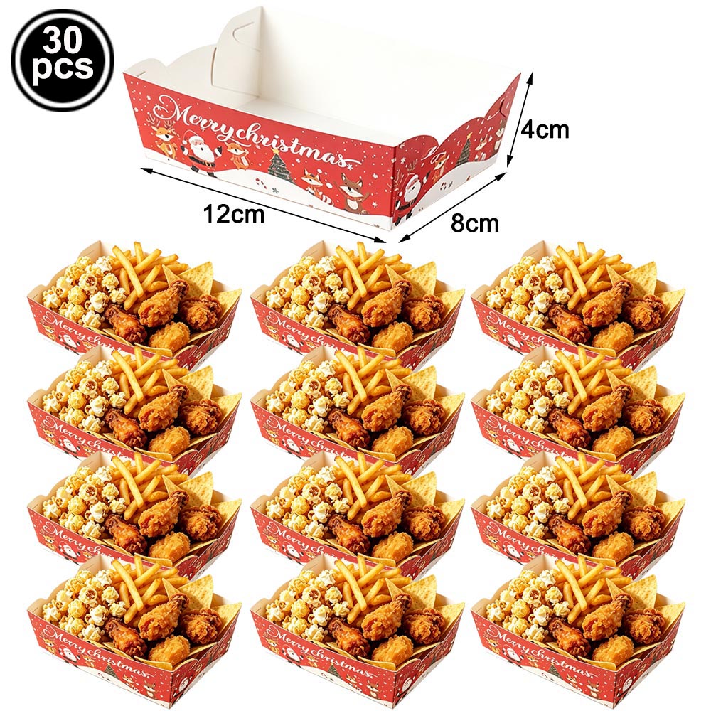 ชุดอุปกรณ์บนโต๊ะอาหารแบบใช้แล้ - Xmas Food Snacks บทวิจารณ์และราคา