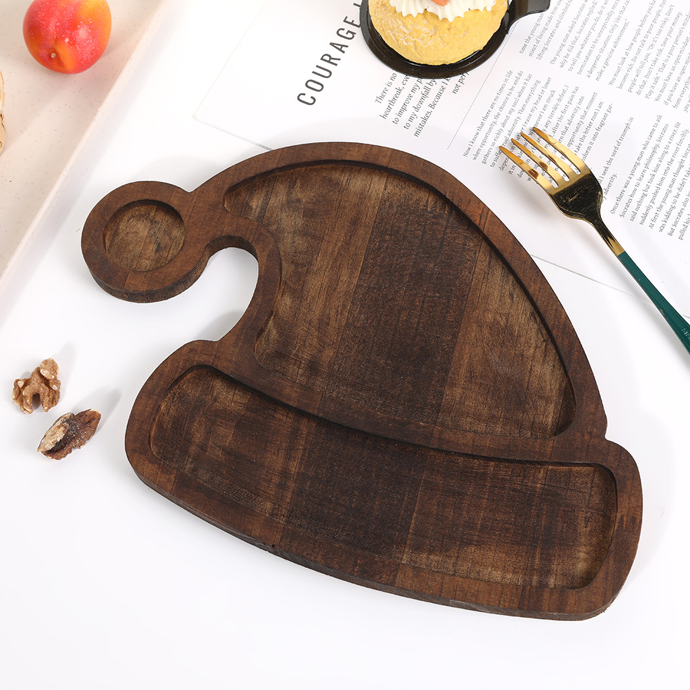 ถาดไม้รูปทรงหมวกต้นคริสต์มาส ส - Xmas Food Snacks บทวิจารณ์และราคา