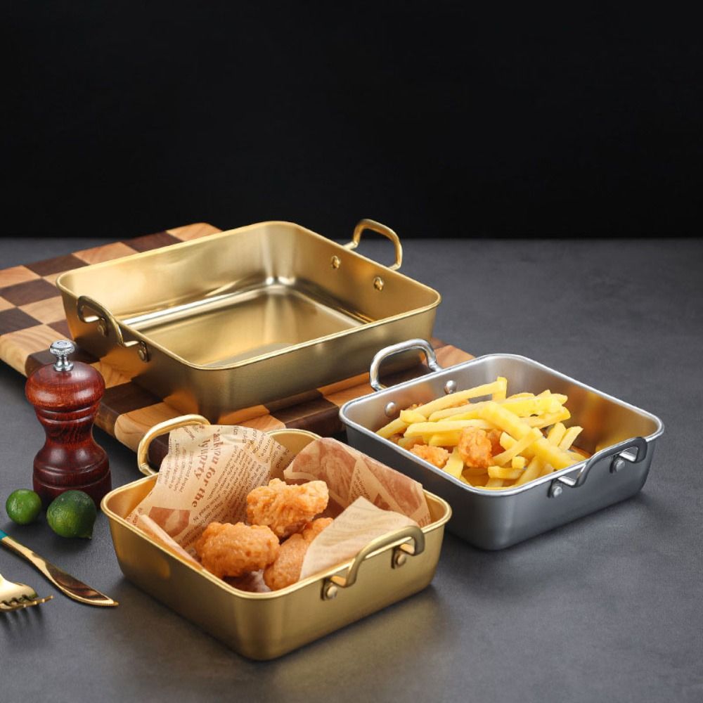 ถาดเสิร์ฟอาหารสี่เหลี่ยมสแตนเล - Korean Food Snacks บทวิจารณ์และราคา
