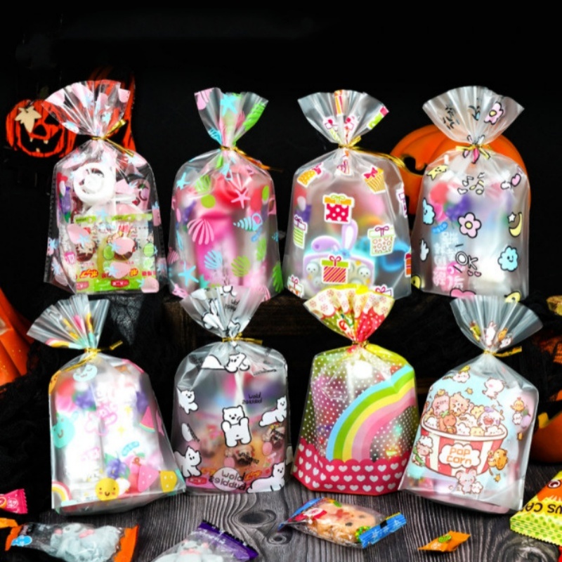 ถุงพลาสติกใสแบบมีเชือกผูก 100  - Xmas Food Snacks บทวิจารณ์และราคา