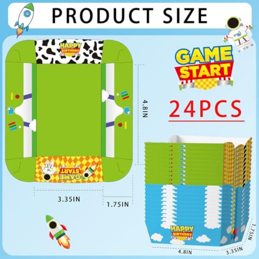 ถาดอาหารกระดาษลายการ์ตูน 24 ชิ - Food Snacks Party บทวิจารณ์และราคา