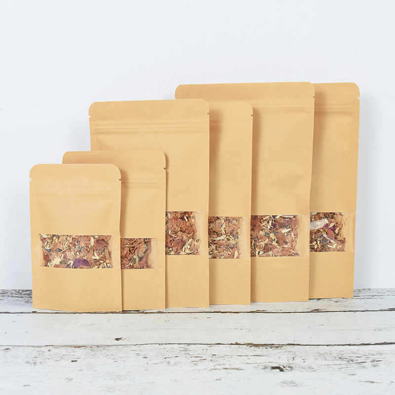 20/50pcs กระดาษคราฟท์ซิปล็อคถุ - Food Snacks Party บทวิจารณ์และราคา