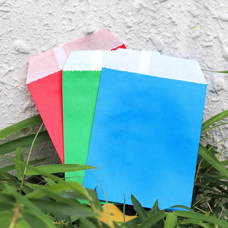 50/100 ชิ้น ถุงกระดาษคราฟท์สี  - Food Snacks Party บทวิจารณ์และราคา