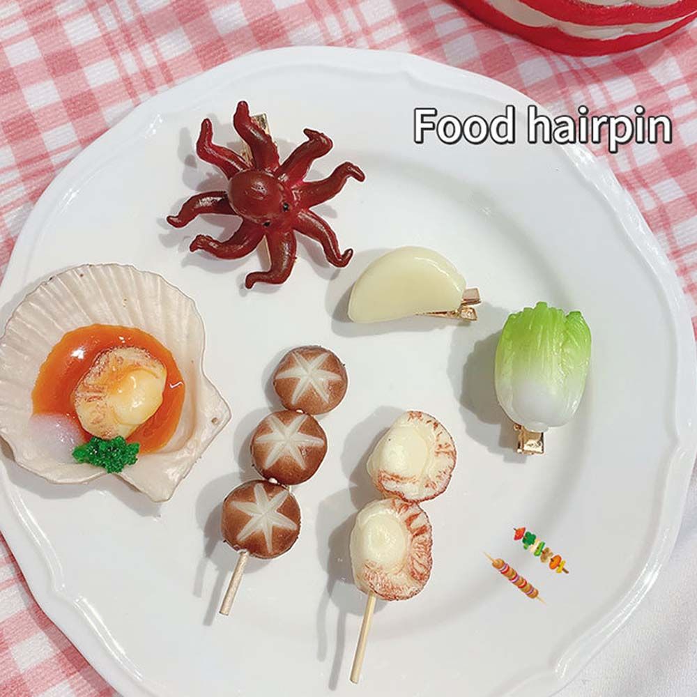 กิ๊บติดผมรูปอาหารการ์ตูนสไตล์เ - Korean Food Snacks บทวิจารณ์และราคา
