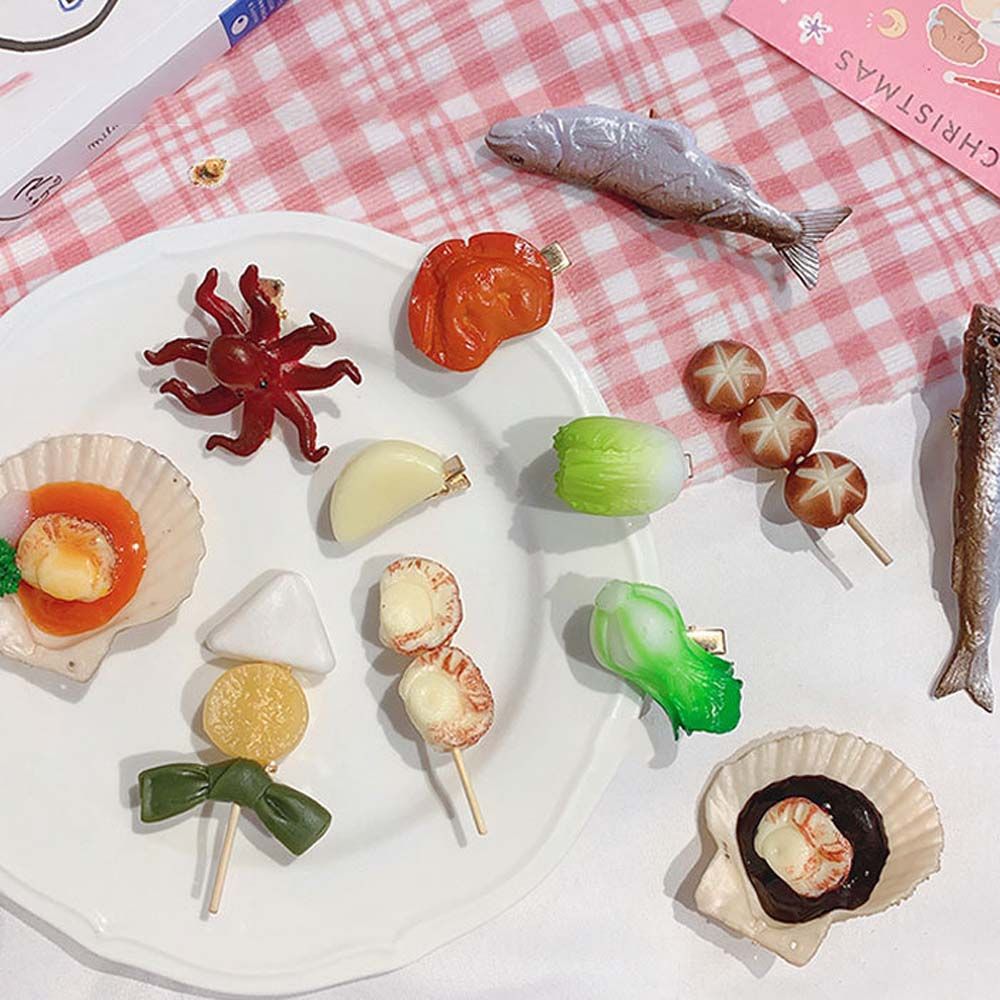 กิ๊บติดผมรูปอาหารการ์ตูนสไตล์เ - Korean Food Snacks บทวิจารณ์และราคา
